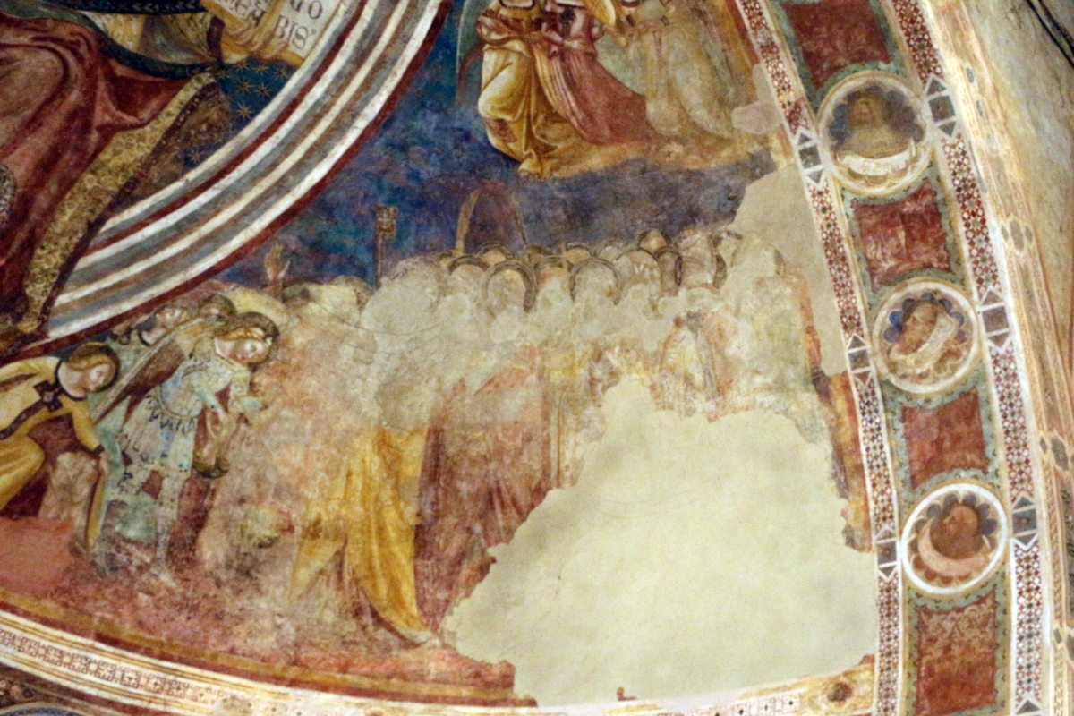 Vitale da bologna e aiuti, cristo in maestà, angeli, santi e storie di s. eustachio, 1351, 12 - Sailko