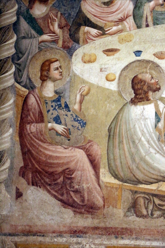 Pomposa, abbazia, refettorio, affreschi giotteschi riminesi del 1316-20, ultima cena 03 - Sailko