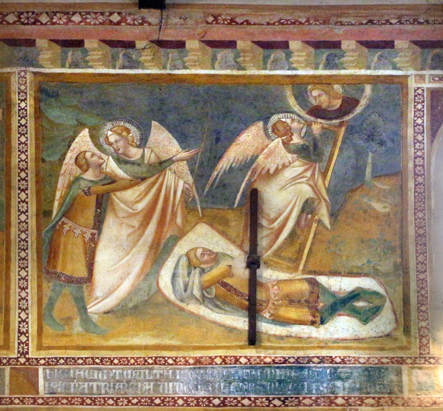 Scuola bolognese, ciclo dell'abbazia di pomposa, 1350 ca., vecchio testamento, 06 sogno di giacobbe - Sailko