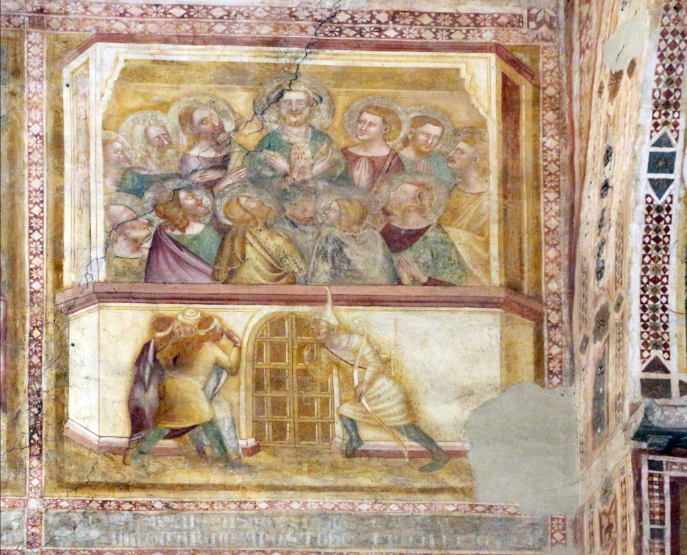 Scuola bolognese, ciclo dell'abbazia di pomposa, 1350 ca., nuovo testamento, 19 pentecoste - Sailko