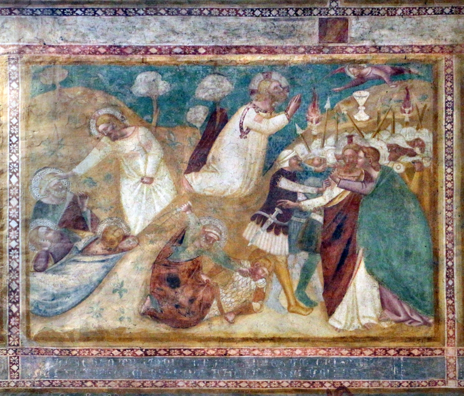 Scuola bolognese, ciclo dell'abbazia di pomposa, 1350 ca., nuovo testamento, 13 orazione nell'orto e cattura - Sailko