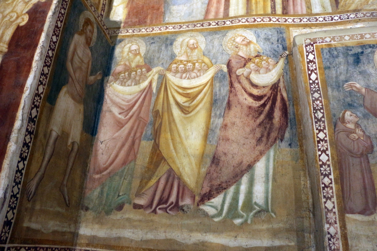 Scuola bolognese, ciclo dell'abbazia di pomposa, 1350 ca., giudizio universale, patriarchi in paradiso 01 - Sailko