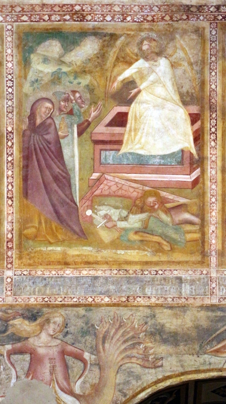 Scuola bolognese, ciclo dell'abbazia di pomposa, 1350 ca., nuovo testamento, 16 pie donne al sepolcro - Sailko
