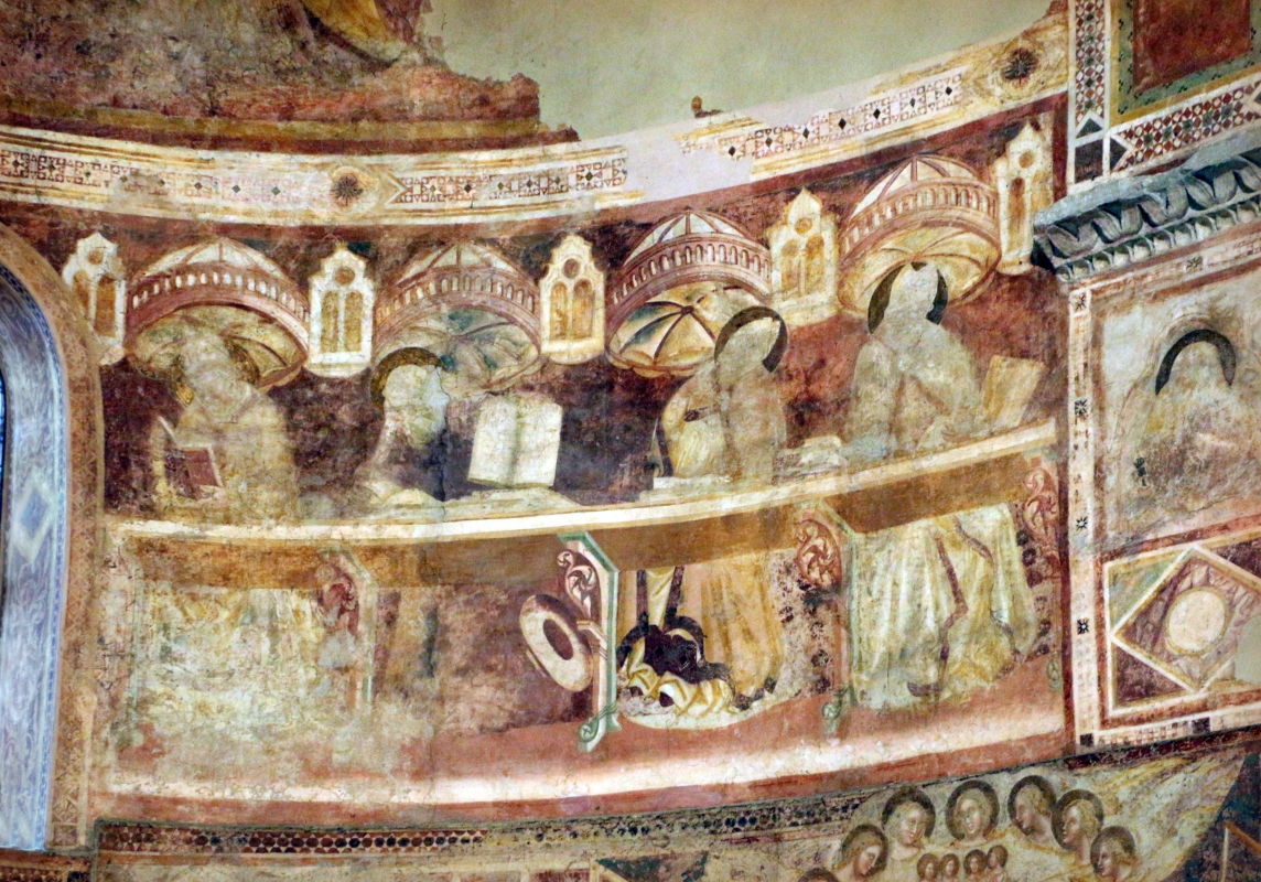 Vitale da bologna e aiuti, cristo in maestà, angeli, santi e storie di s. eustachio, 1351, 17 - Sailko