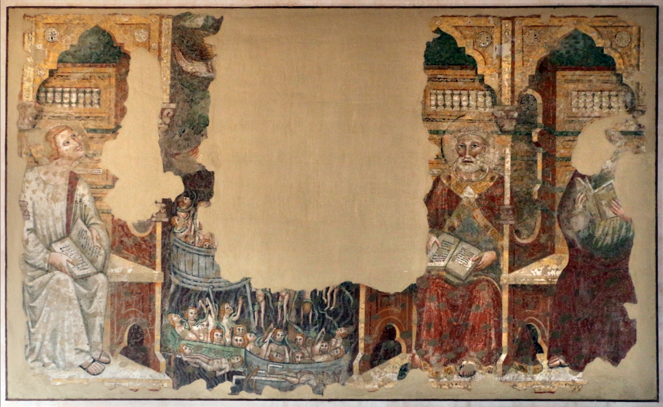 Artista padano, santi e giudizio finale, 1390 ca., da s. caterina martire a ferrara - Sailko