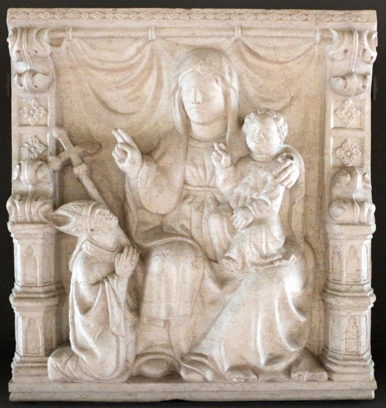 Madonna col bambino e vescovo genuflesso, 1390 ca., da s. domenico a ferrara - Sailko