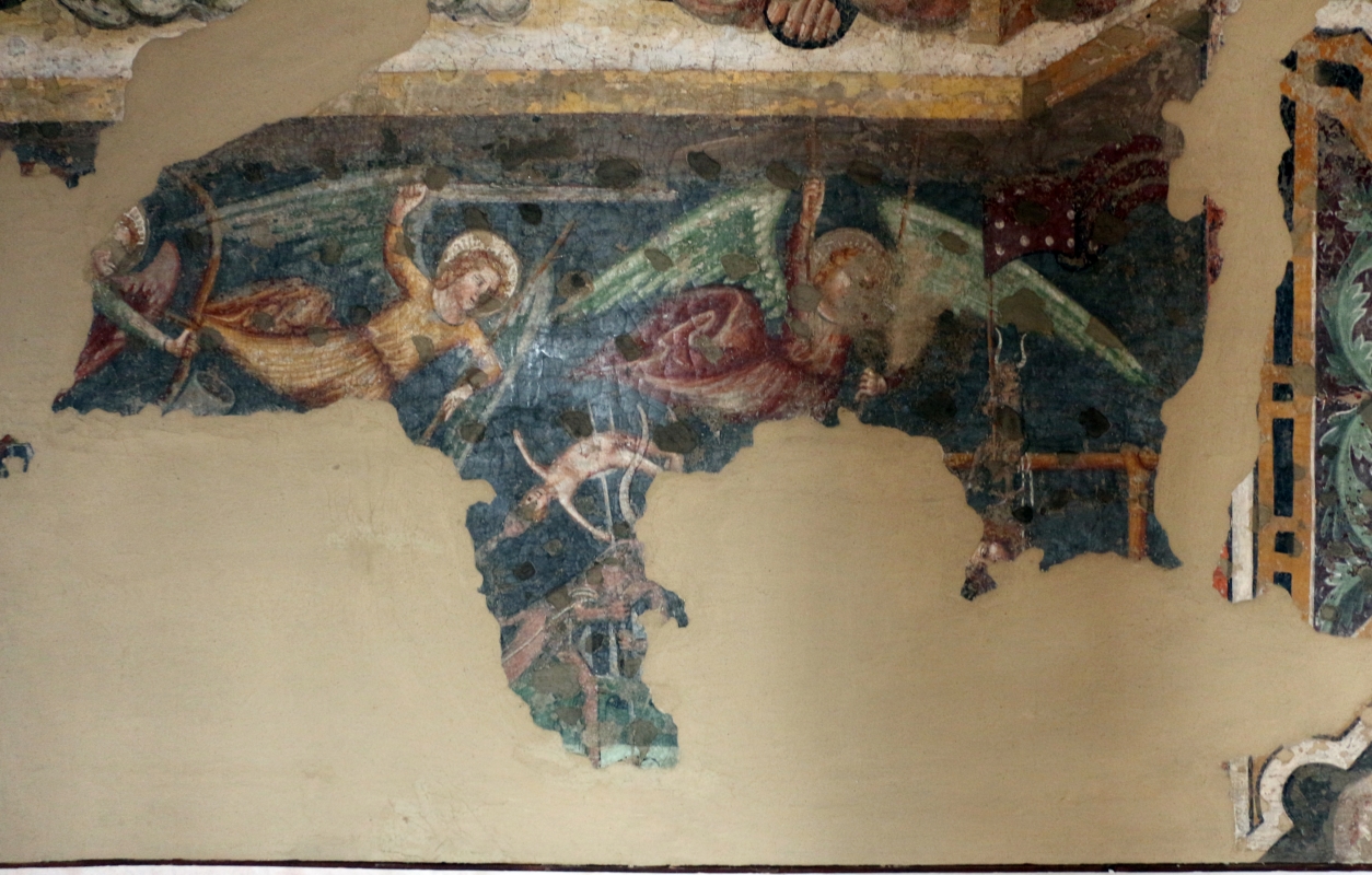 Artista padano, angeli che cacciano i dannati, 1390 ca., da s. caterina martire a ferrara - Sailko