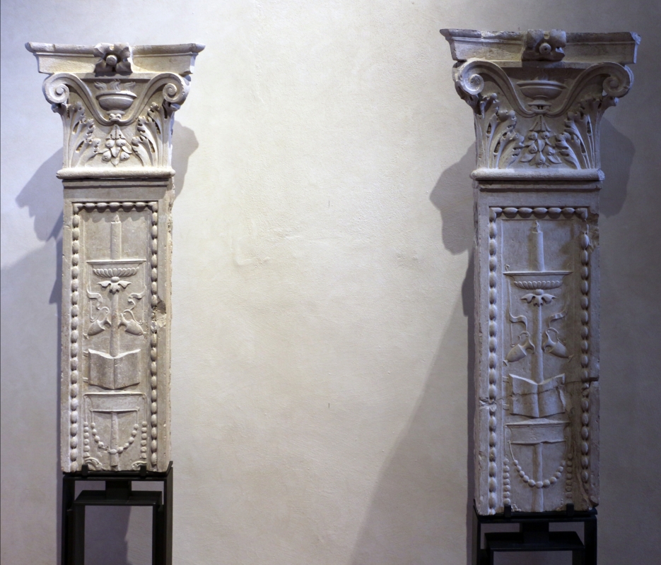 Capitelli su lesene frammentarie, dalla certosa di ferrara, 1490-1510 ca - Sailko