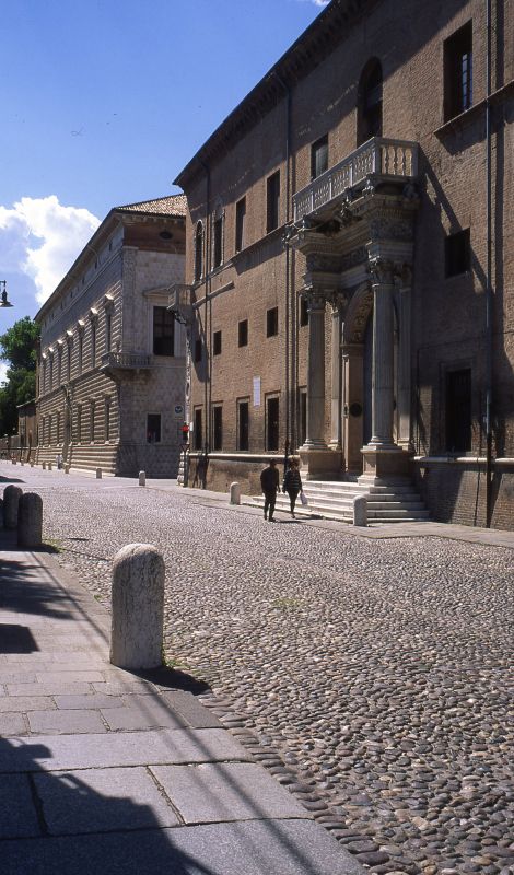 corso Ercole d'Este con Palazzo Prosperi-Sacrati e Palazzo Diamanti - rebeschini