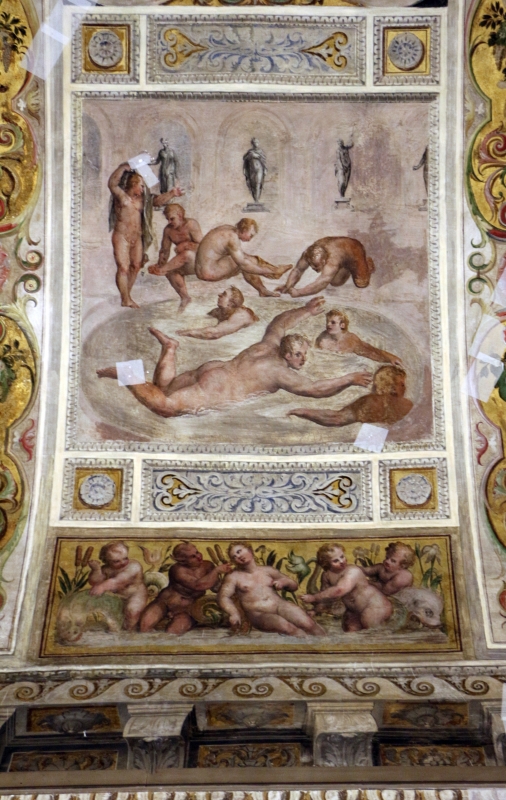 Bastianino, ludovico settevecchi e leonardo da brescia, salone dei giochi nel castello estense, 1570, 05 nuoto - Sailko