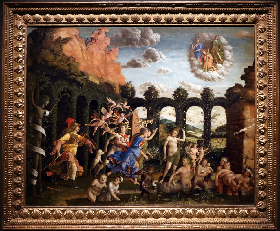 Andrea mantegna, minerva scaccia i vizi dal giardino delle virtù, 1497-1502 ca. (louvre) 01 - Sailko