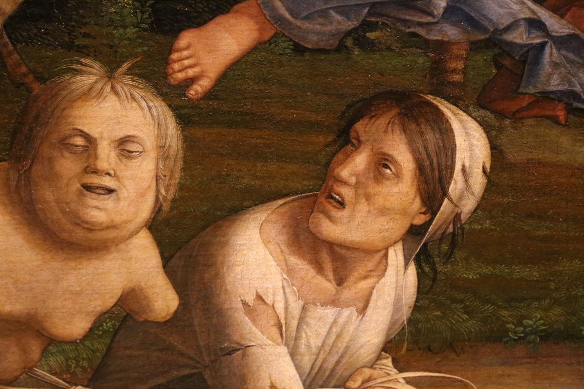 Andrea mantegna, minerva scaccia i vizi dal giardino delle virtù, 1497-1502 ca. (louvre) 22 ozio e inerzia - Sailko