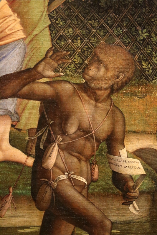 Andrea mantegna, minerva scaccia i vizi dal giardino delle virtù, 1497-1502 ca. (louvre) 27 - Sailko