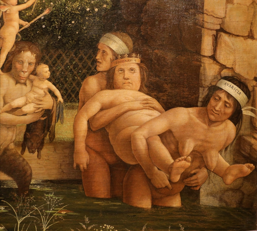 Andrea mantegna, minerva scaccia i vizi dal giardino delle virtù, 1497-1502 ca. (louvre) 37 - Sailko