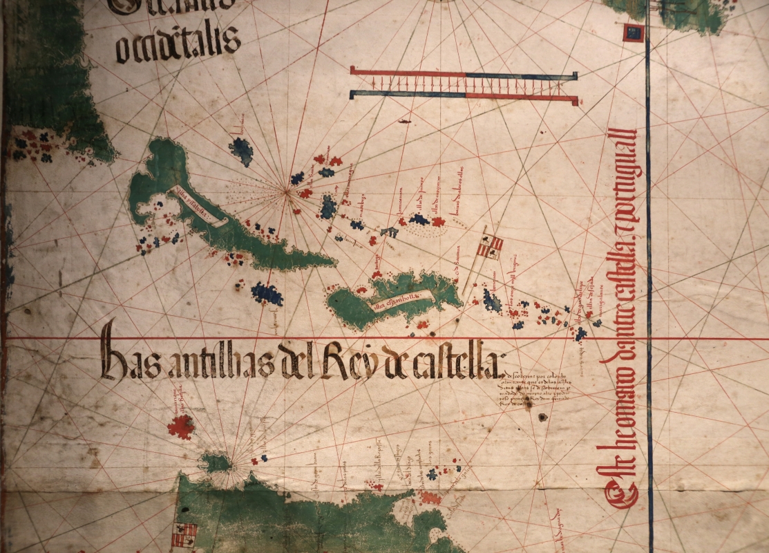 Anonimo portoghese, carta navale per le isole nuovamente trovate in la parte dell'india (de cantino), 1501-02 (bibl. estense) 02 - Sailko