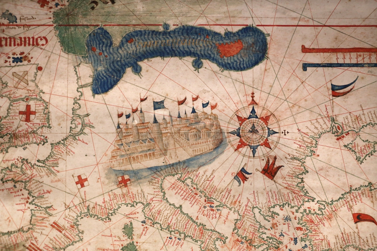 Anonimo portoghese, carta navale per le isole nuovamente trovate in la parte dell'india (de cantino), 1501-02 (bibl. estense) 04 - Sailko