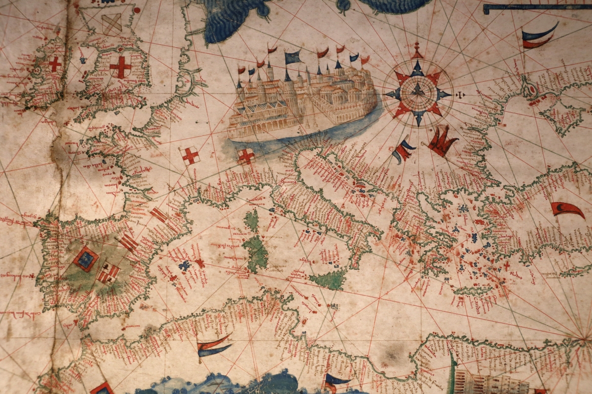 Anonimo portoghese, carta navale per le isole nuovamente trovate in la parte dell'india (de cantino), 1501-02 (bibl. estense) 06 - Sailko