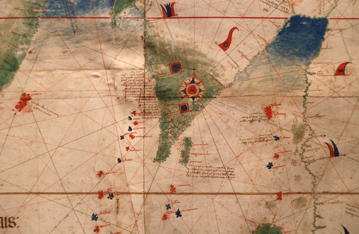 Anonimo portoghese, carta navale per le isole nuovamente trovate in la parte dell'india (de cantino), 1501-02 (bibl. estense) 16 - Sailko
