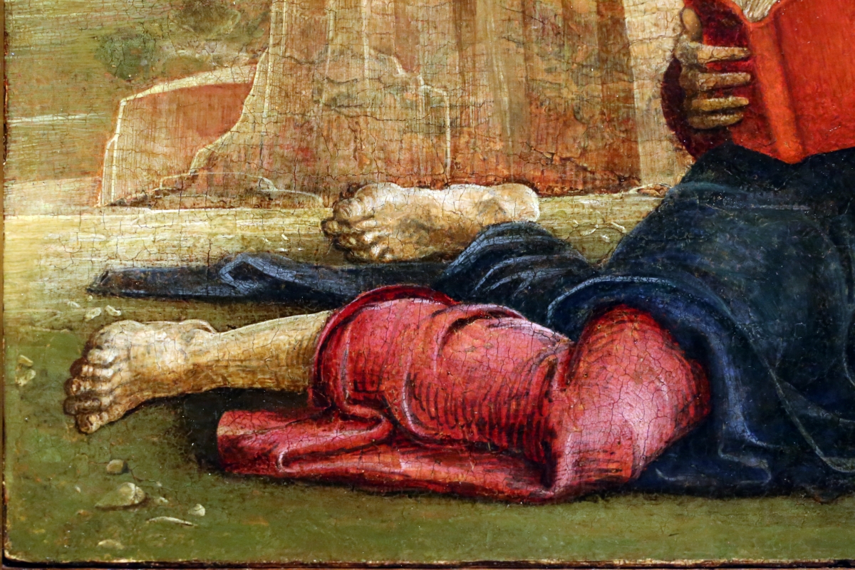 Cosmè tura, san giovanni a patmos, 1470-75 ca. (thyssen-bornemisza) 04 - Sailko
