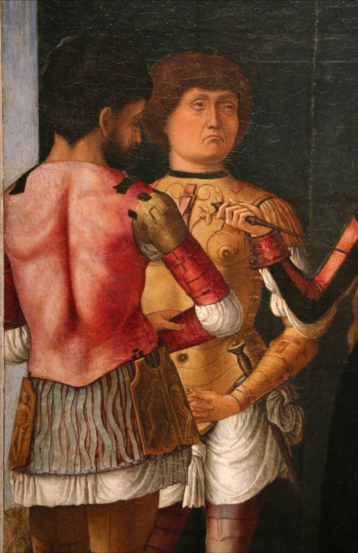 Ercole de' roberti e giovan francesco maineri, lucrezia, bruto e collatino, 1486-93 ca. (galleria estense) 02 - Sailko