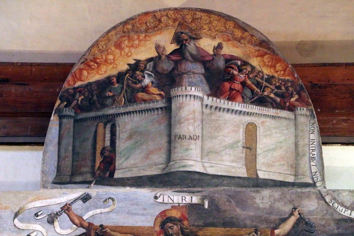 Garofalo, allegoria dell'antico e nuovo testamento con trionfo della chiesa sulla sinagoga, 1523, da s. andrea a ferrara 02 - Sailko