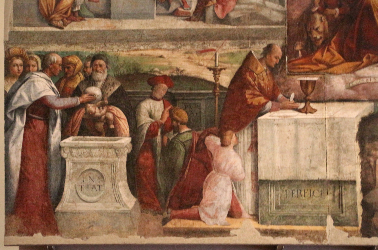 Garofalo, allegoria dell'antico e nuovo testamento con trionfo della chiesa sulla sinagoga, 1523, da s. andrea a ferrara 04 - Sailko