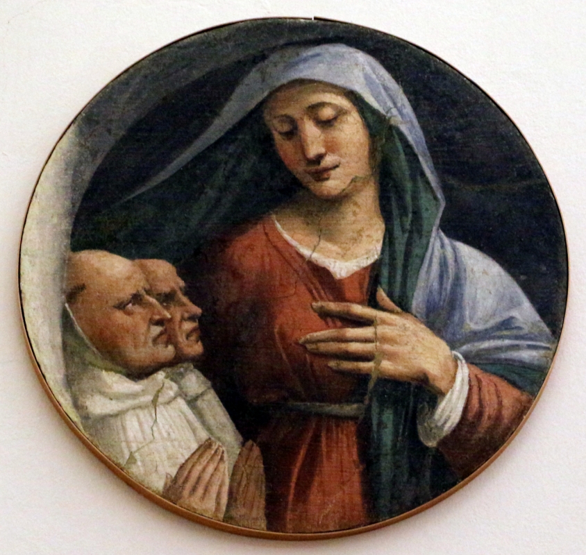 Girolamo da carpi, madonna con due monaci olivetani, dal convento di s. giorgio a ferrara - Sailko