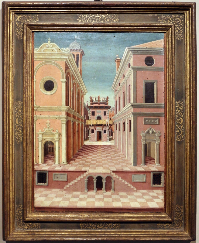 Girolamo da cotignola, due vedute di città, 1520, 02 - Sailko