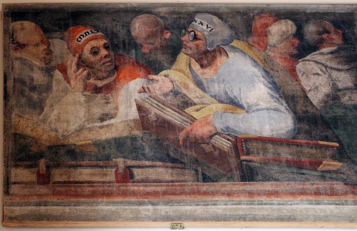 Giuseppe mazzuoli detto il bastardo, disputa coi dottori, 1579-80, dalla chiesa del gesù a ferrara 02 - Sailko
