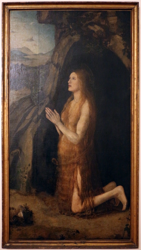 Italia settentrionale, santa maria egiziaca nel deserto con frammenti di paesaggio e un san girolamo, 1500-15 ca., 01 - Sailko