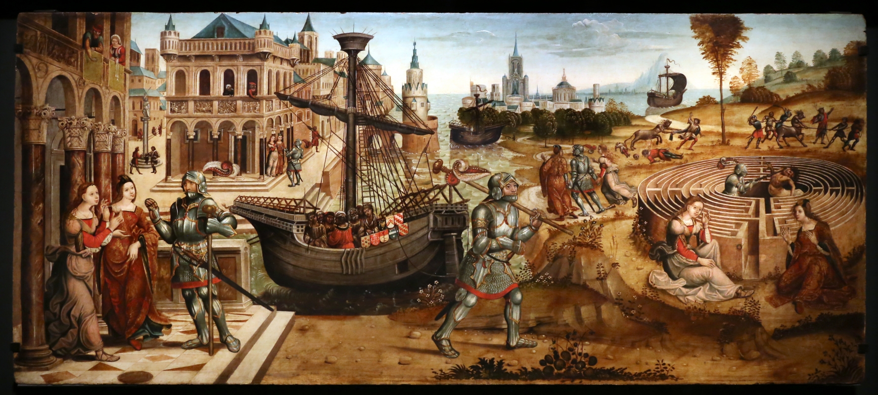 Maestro dei cassoni campana, teseo e il minotauro, 1510-15 ca. (avignone, petit palais) 01 - Sailko