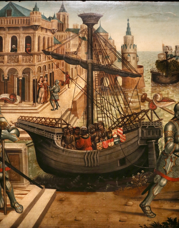 Maestro dei cassoni campana, teseo e il minotauro, 1510-15 ca. (avignone, petit palais) 04 caravella - Sailko