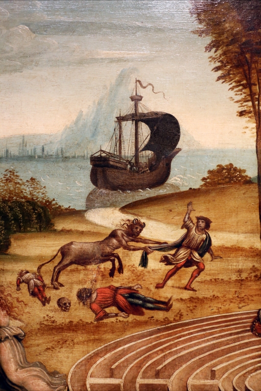 Maestro dei cassoni campana, teseo e il minotauro, 1510-15 ca. (avignone, petit palais) 07 centauro assale naviganti - Sailko