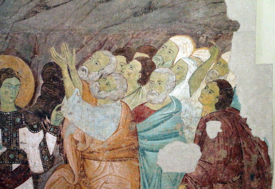 Maestro di san bartolomeo, ascensione, apostoli, storie di s. bartolomeo ed evangelisti, da s. bartolomeo a ferrara, 1264-90 ca. 08 - Sailko