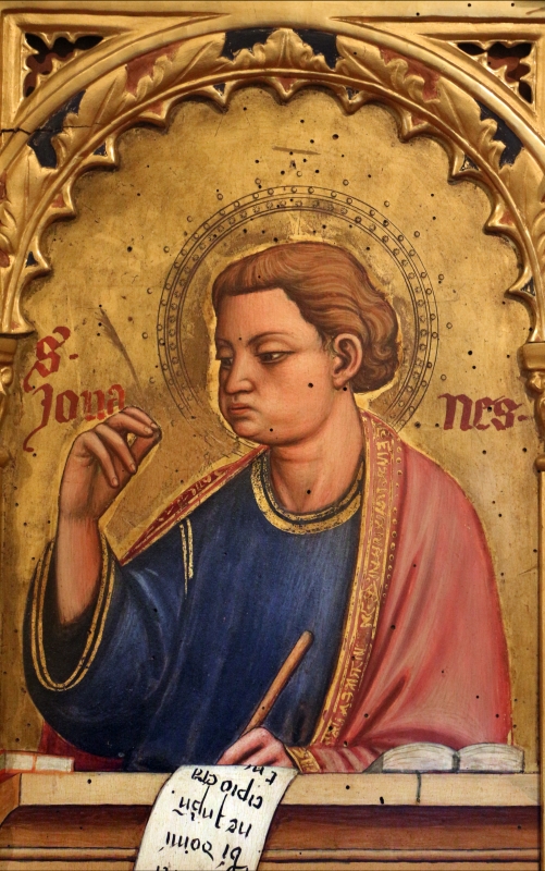 Maestro ferrarese, quattro evangelisti e san maurelio, 1390 ca. 08 giovanni - Sailko