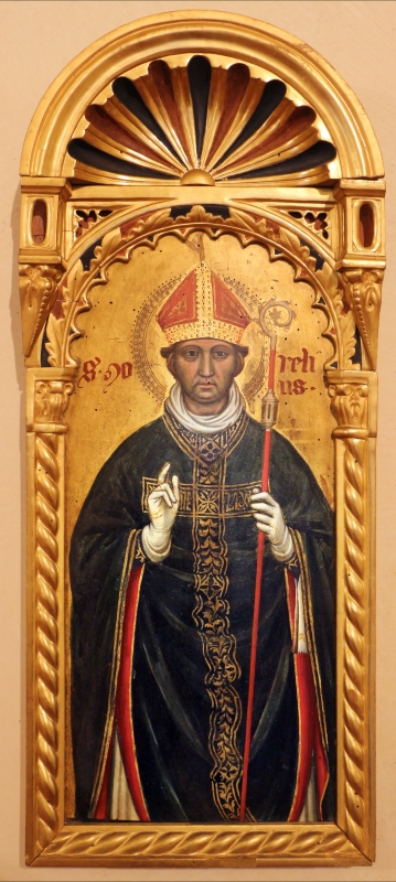 Maestro ferrarese, quattro evangelisti e san maurelio, 1390 ca. 13 maurelio - Sailko