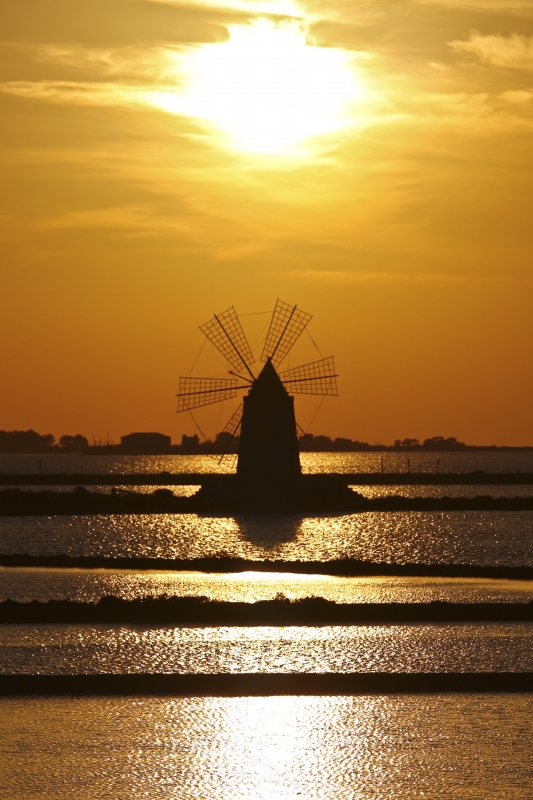 The saltworks at sunset - Paolo Barone