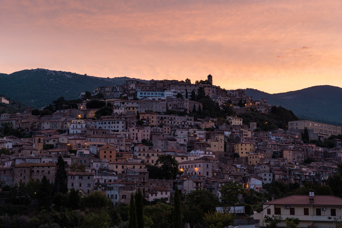 Panoramic view of the village of Cori at dawn - ENIT SpA