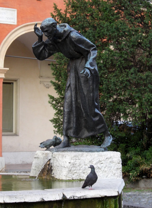 Fontana di San Francesco a Modena con piccione - Matteolel