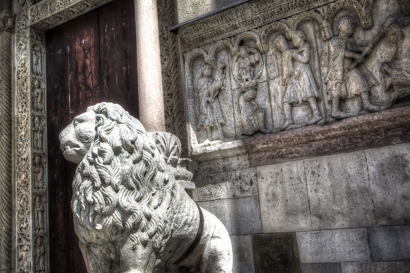Modena Cathedral Facade Detail - Simon Falvo