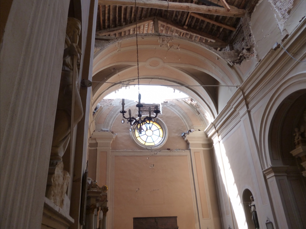 Volta navata centrale terremoto 20-05-2012, Oratorio di Santa Croce - San Felice sul Panaro - Mimmo Ferrari