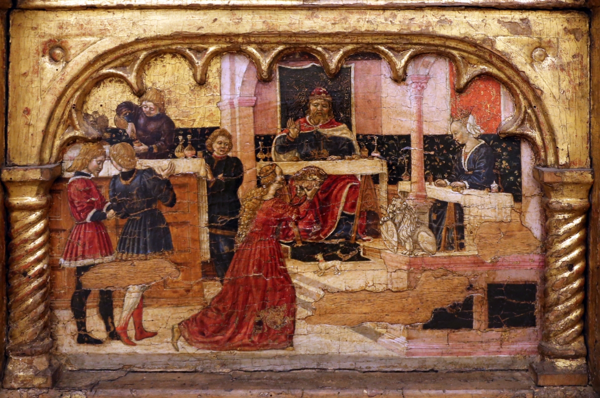 Angelo e bartolomeo degli erri, polittico dell'ospedale della morte, 1462-66, predella 04 banchetto di erode - Sailko