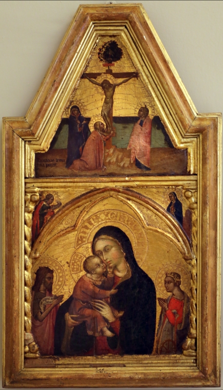 Barnaba da modena, madonna col bambino, crocifissione e annunciazione, 1350-60 ca - Sailko