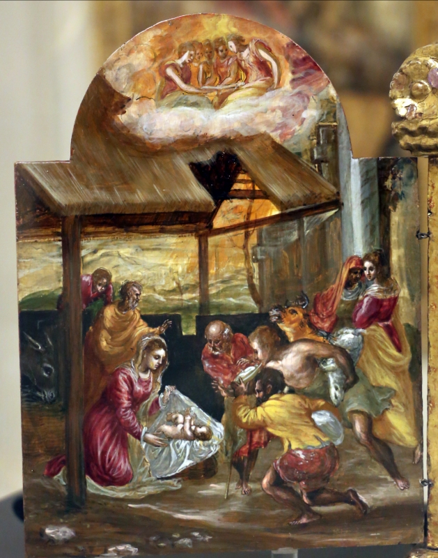 El greco, altarolo portatile, 1567-68, 02 adorazione dei pastori - Sailko