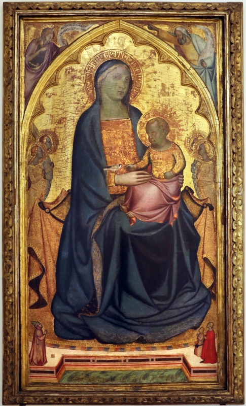 Francesco di neri da volterra, madonna col bambino in trono tra angeli, 1350-55 ca - Sailko