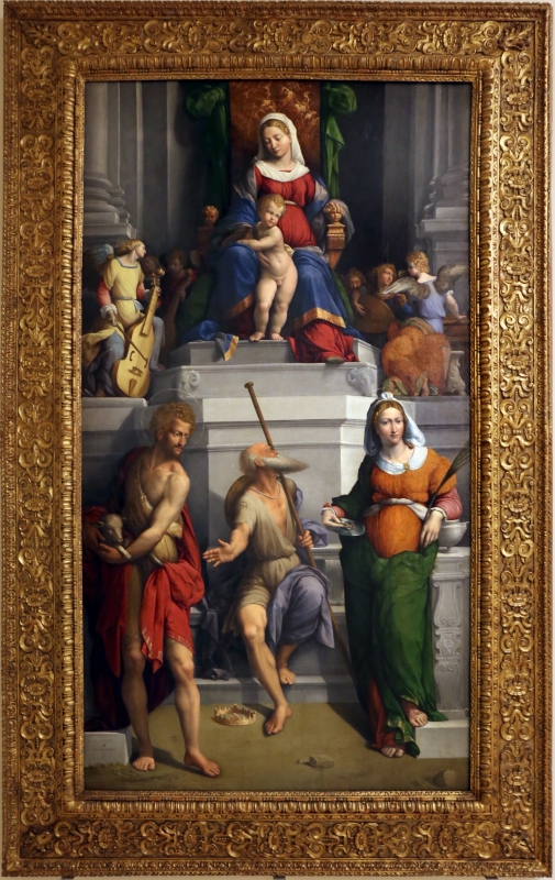 Garofalo, madonna col bambino in trono, angeli e santi, 1533, 01 - Sailko