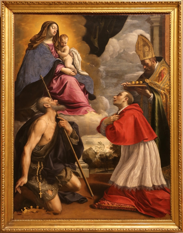 Giovan battista pesari, madonna col bambino e i ss. pellegrino, carlo borromeo e nicola, 1635 ca - Sailko