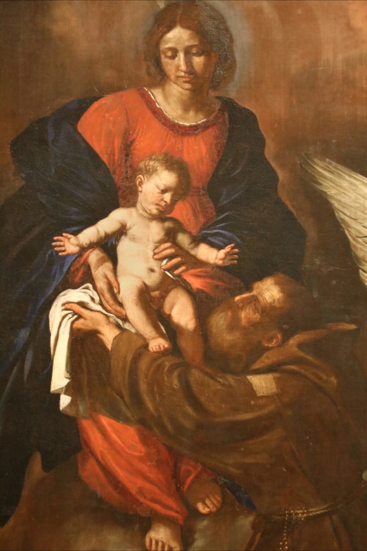 Giovan battista pesari, madonna col bambino e santi, 02 pellegrino - Sailko