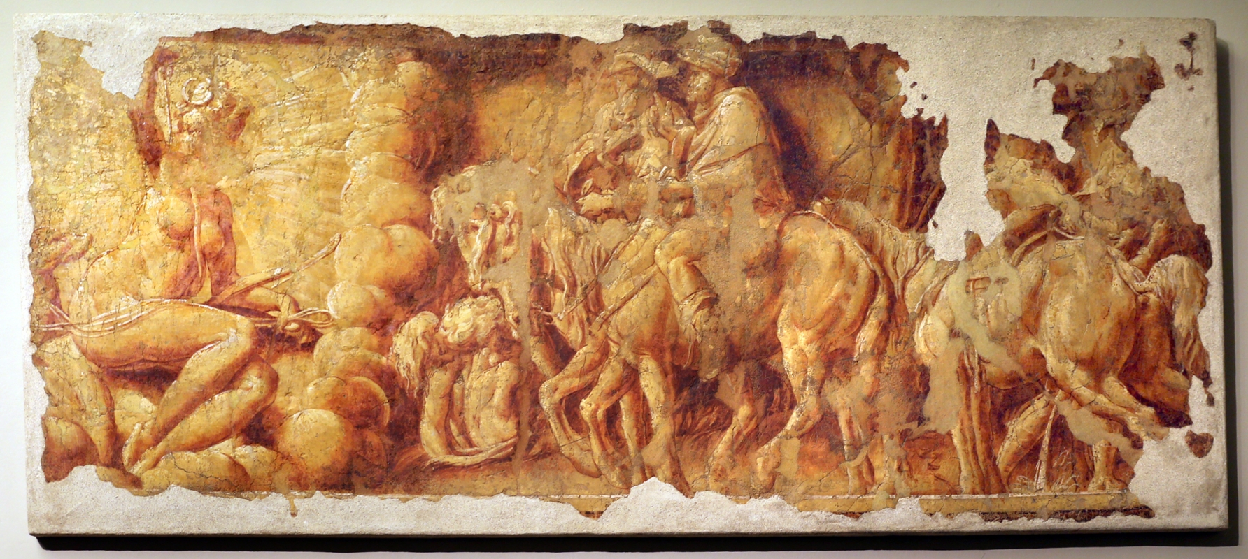 Leolio orsi, frammenti di affreschi dalla rocca di novellara, 1546 ca., omaggio a diana - Sailko