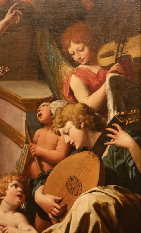 Leonello spada, visione di san francesco d'assisi, 1617-18, 02 angeli musicanti - Sailko